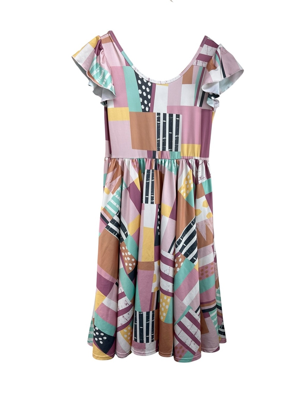 Dot Dot Smile Geometric Print Twirl Dress Girls 12/14